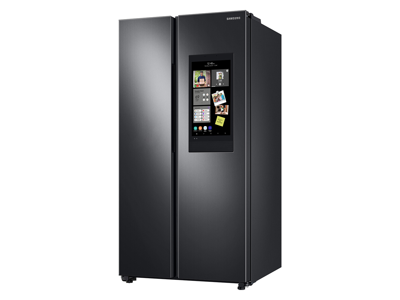 Thumbnail image of 27.3 cu. ft. Smart Side-by-Side Refrigerator with Family Hub&trade; in Black Stainless Steel