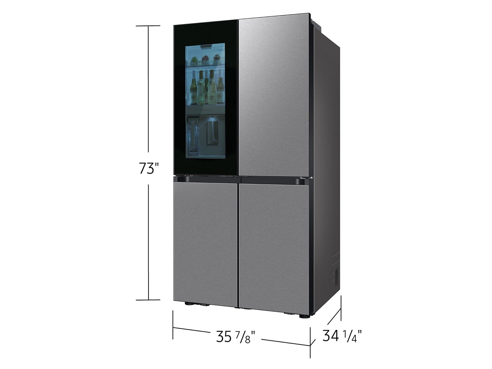 Thumbnail image of Bespoke 4-Door Flex&trade; Refrigerator (29 cu. ft.) with Beverage Zone&trade; and Auto Open Door in White Glass