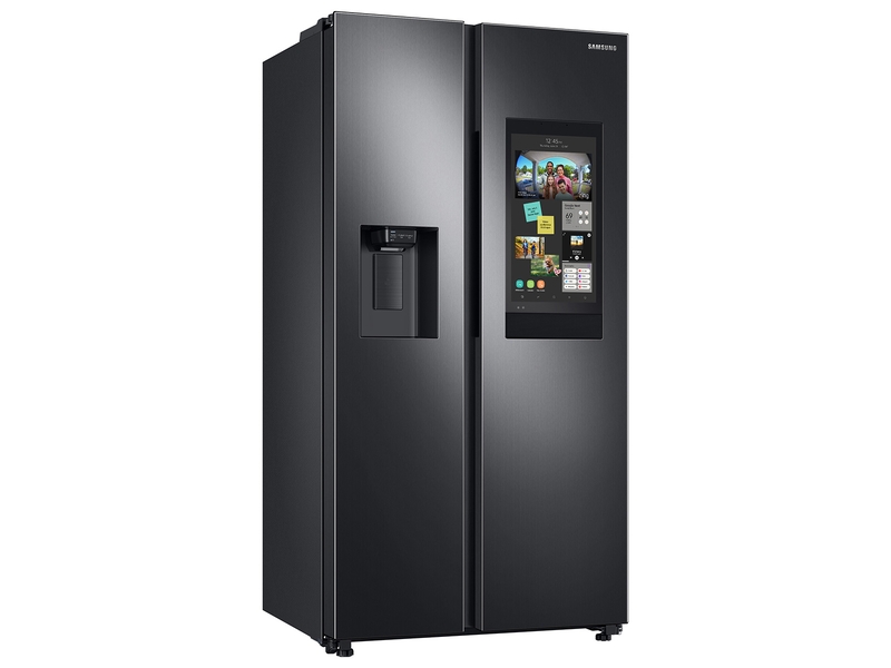 26.7 cu. ft. Large Capacity Side-by-Side Refrigerator with Touch Screen Family Hub™ in Black Stainless Steel