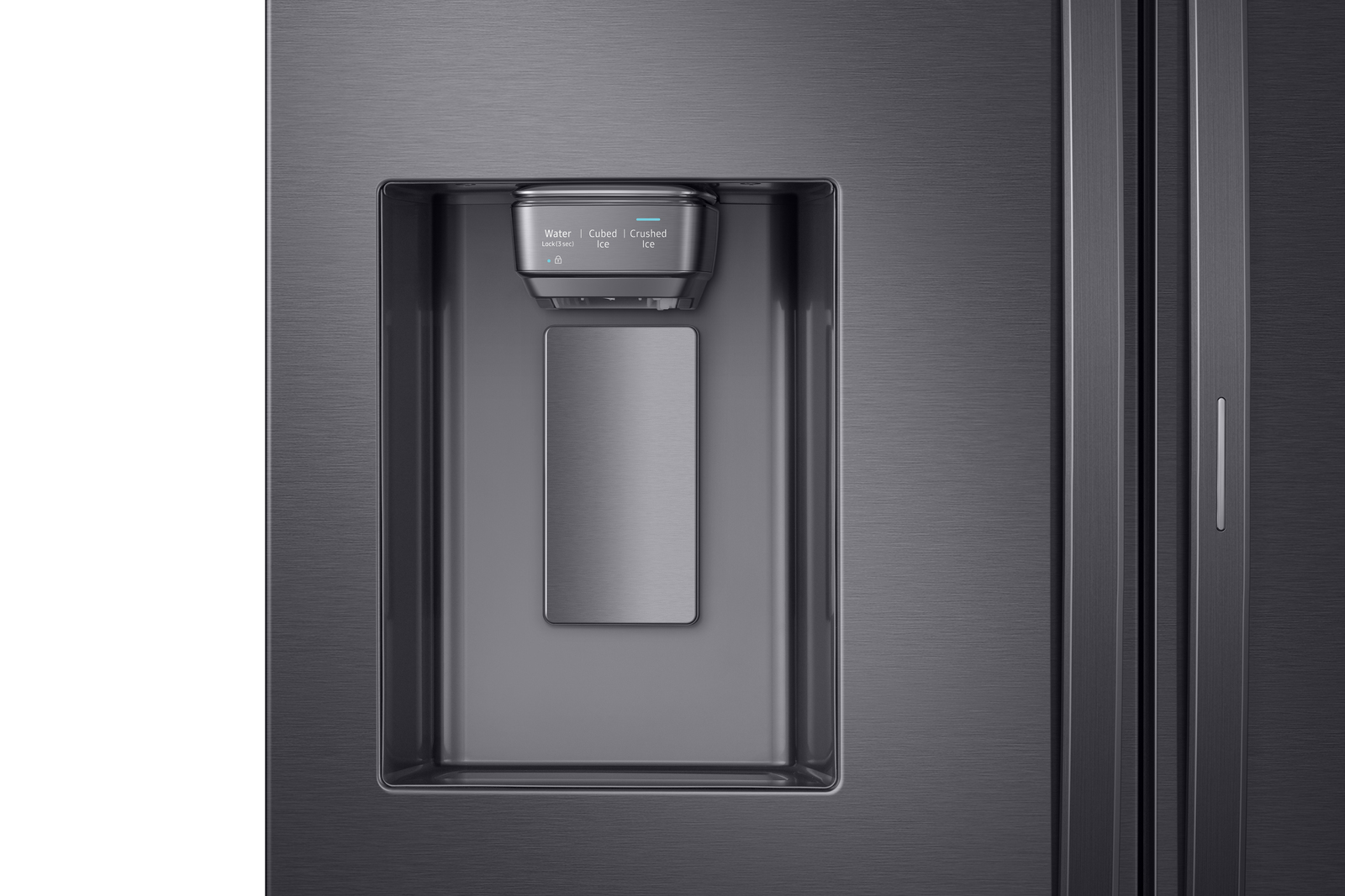 RF28R7551SG by Samsung - 28 cu. ft. 4-Door French Door Refrigerator with  21.5 Touch Screen Family Hub™ in Black Stainless Steel