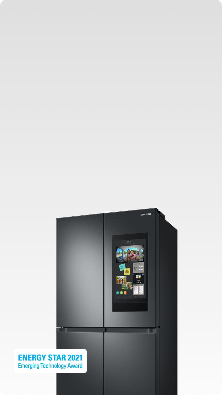 Samsung 23 cu. ft. Smart Counter Depth 4-Door Flex Refrigerator with Family  Hub and Beverage Center