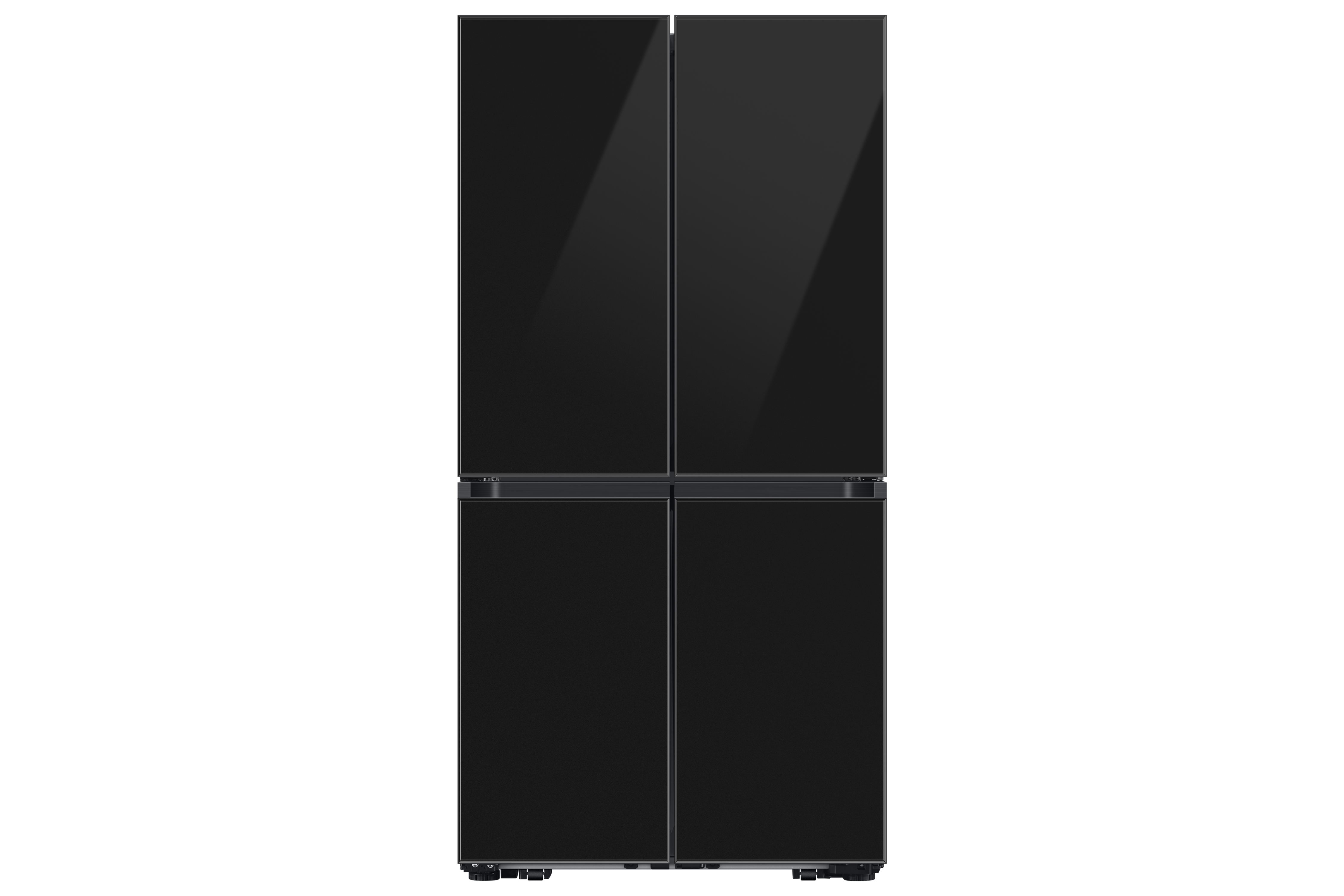 Thumbnail image of Bespoke 4-Door Flex™ Refrigerator (23 cu. ft.) with Beverage Center ™ in Charcoal Glass (Customizable Panels)