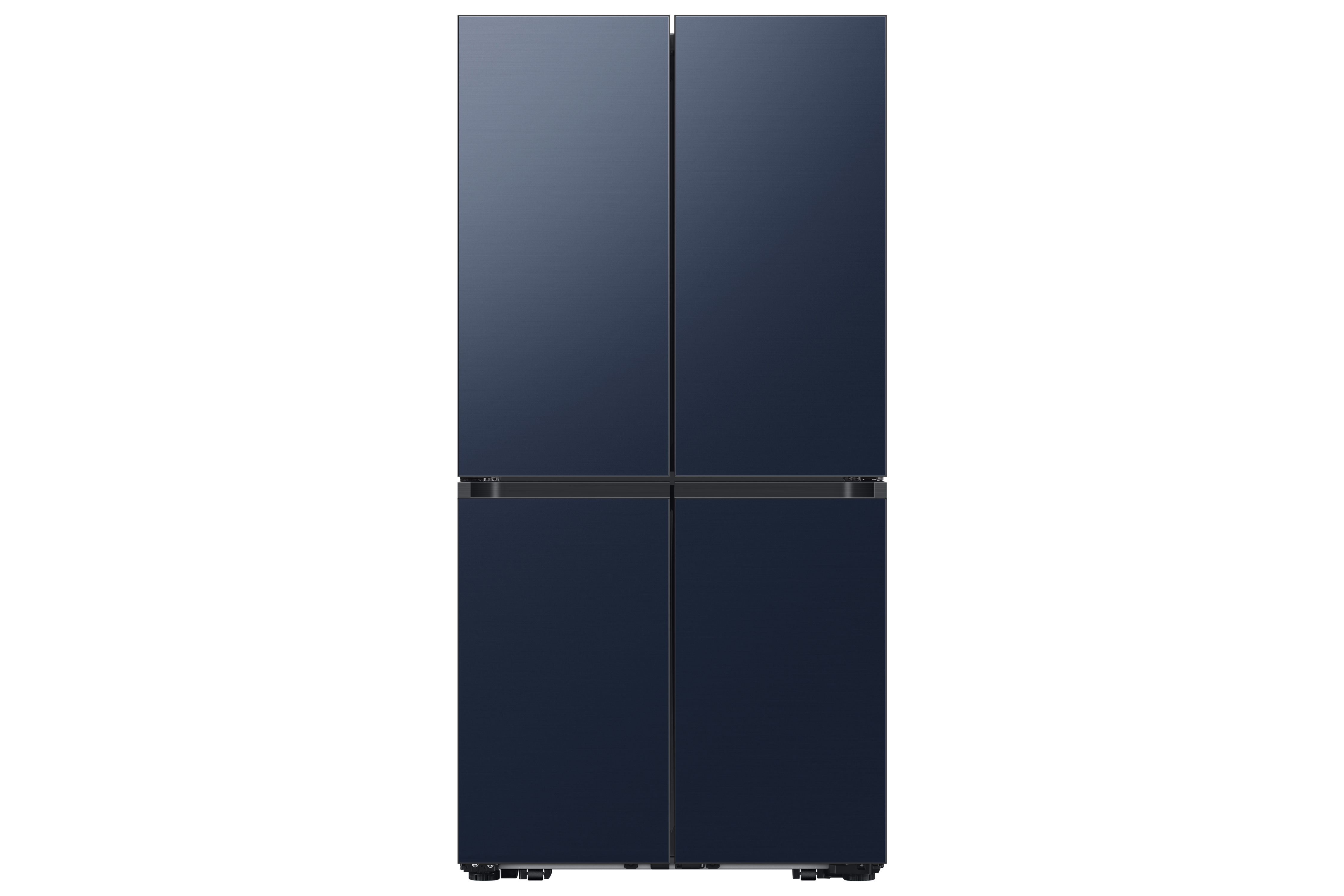 Thumbnail image of Bespoke 4-Door Flex™ Refrigerator (23 cu. ft.) with Beverage Center ™ in Navy Steel (Customizable Panels)