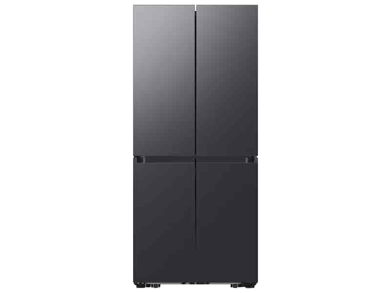 Bespoke 4-Door Flex™ Refrigerator (29 cu. ft.) with Beverage Center™ in Matte Black Steel (Customizable Panels)