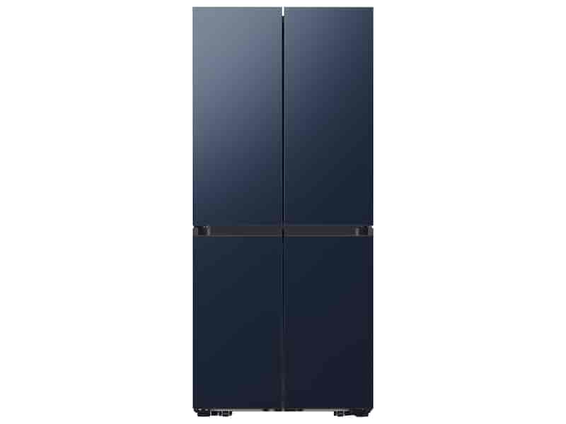 Bespoke 4-Door Flex™ Refrigerator (29 cu. ft.) with Beverage Center™ in Navy Steel (Customizable Panels)