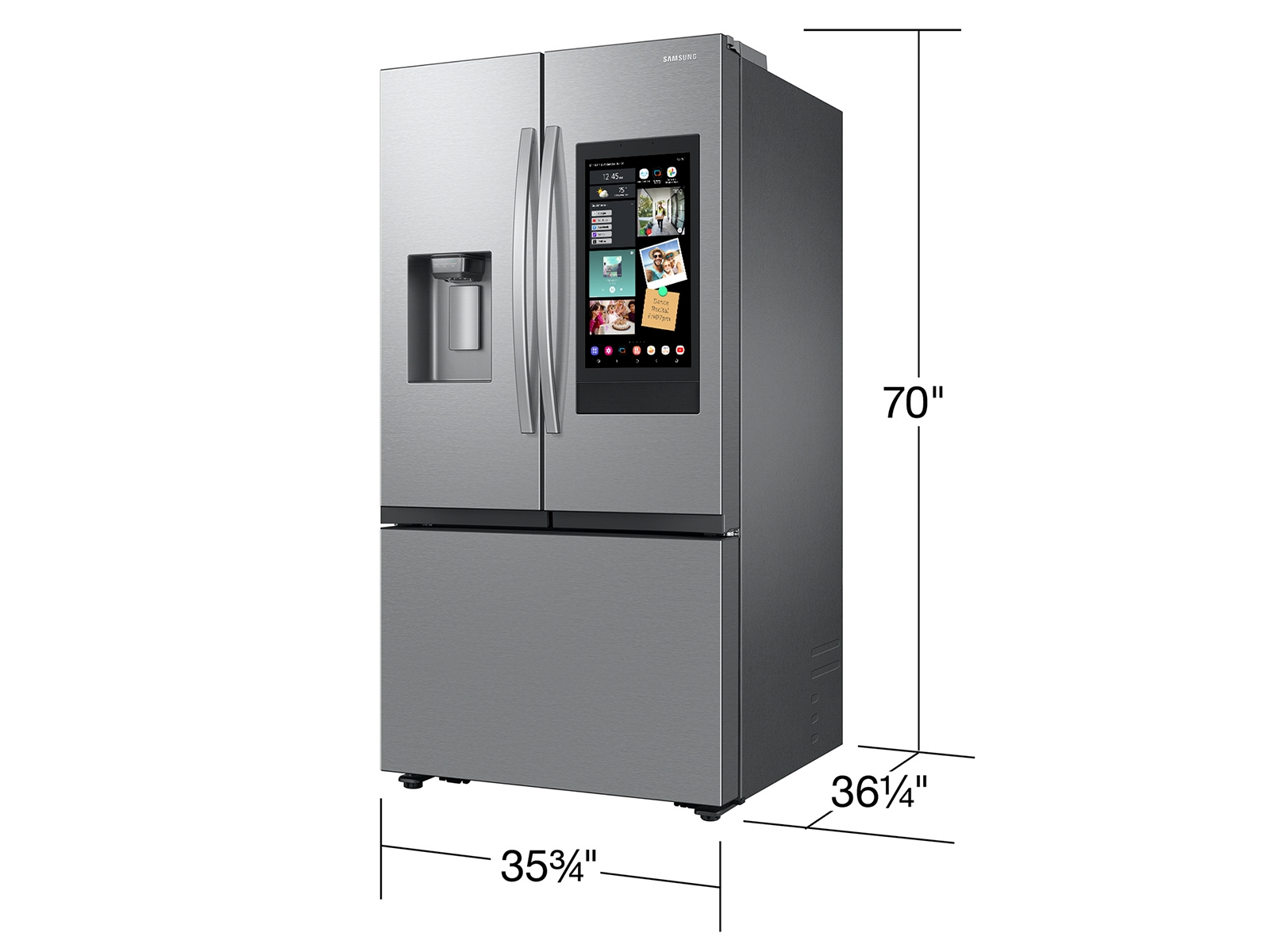 Thumbnail image of 30 cu. ft. Mega Capacity 3-Door French Door Refrigerator with Family Hub&trade; in Stainless Steel