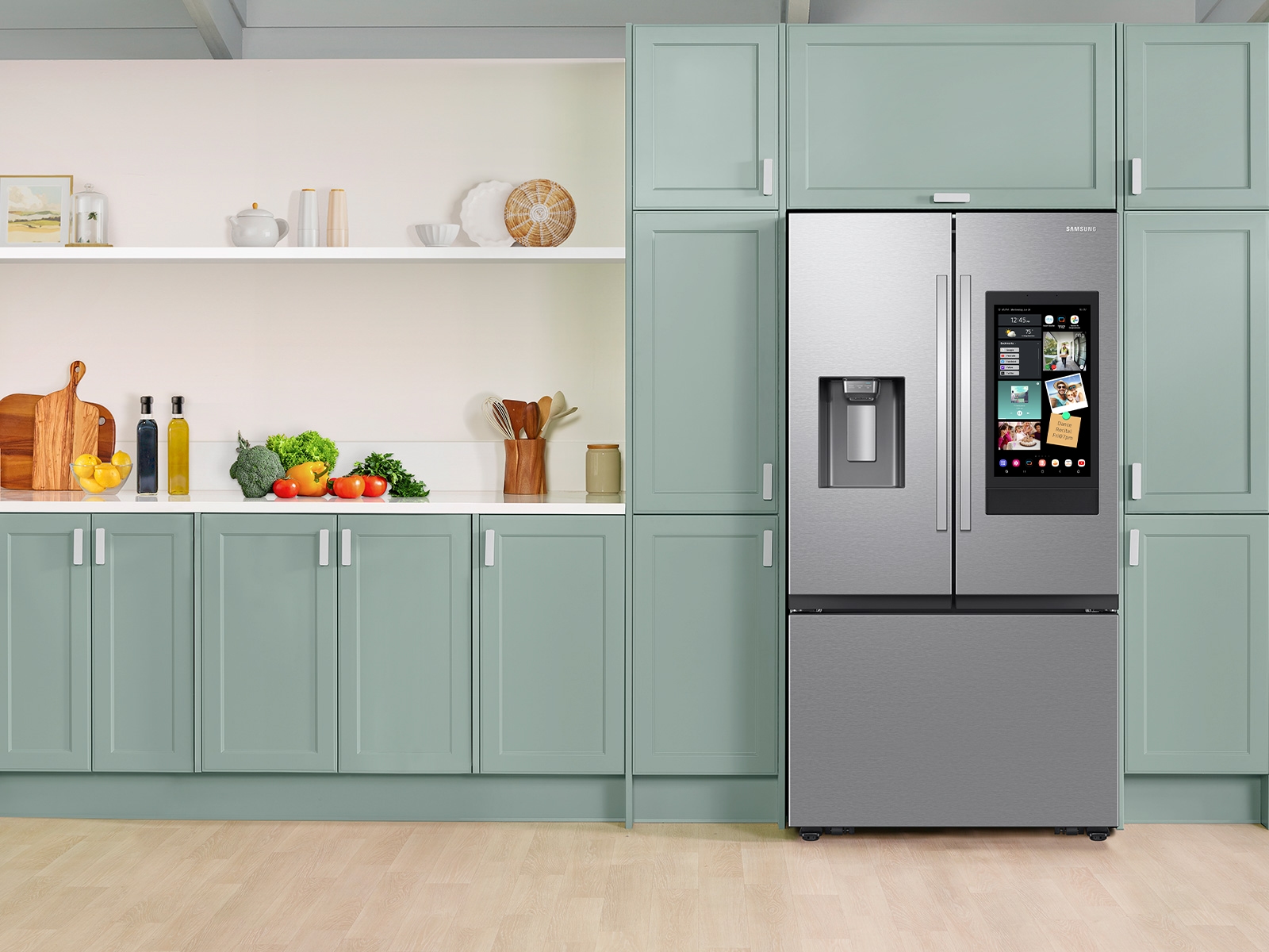 Thumbnail image of 30 cu. ft. Mega Capacity 3-Door French Door Refrigerator with Family Hub&trade; in Stainless Steel