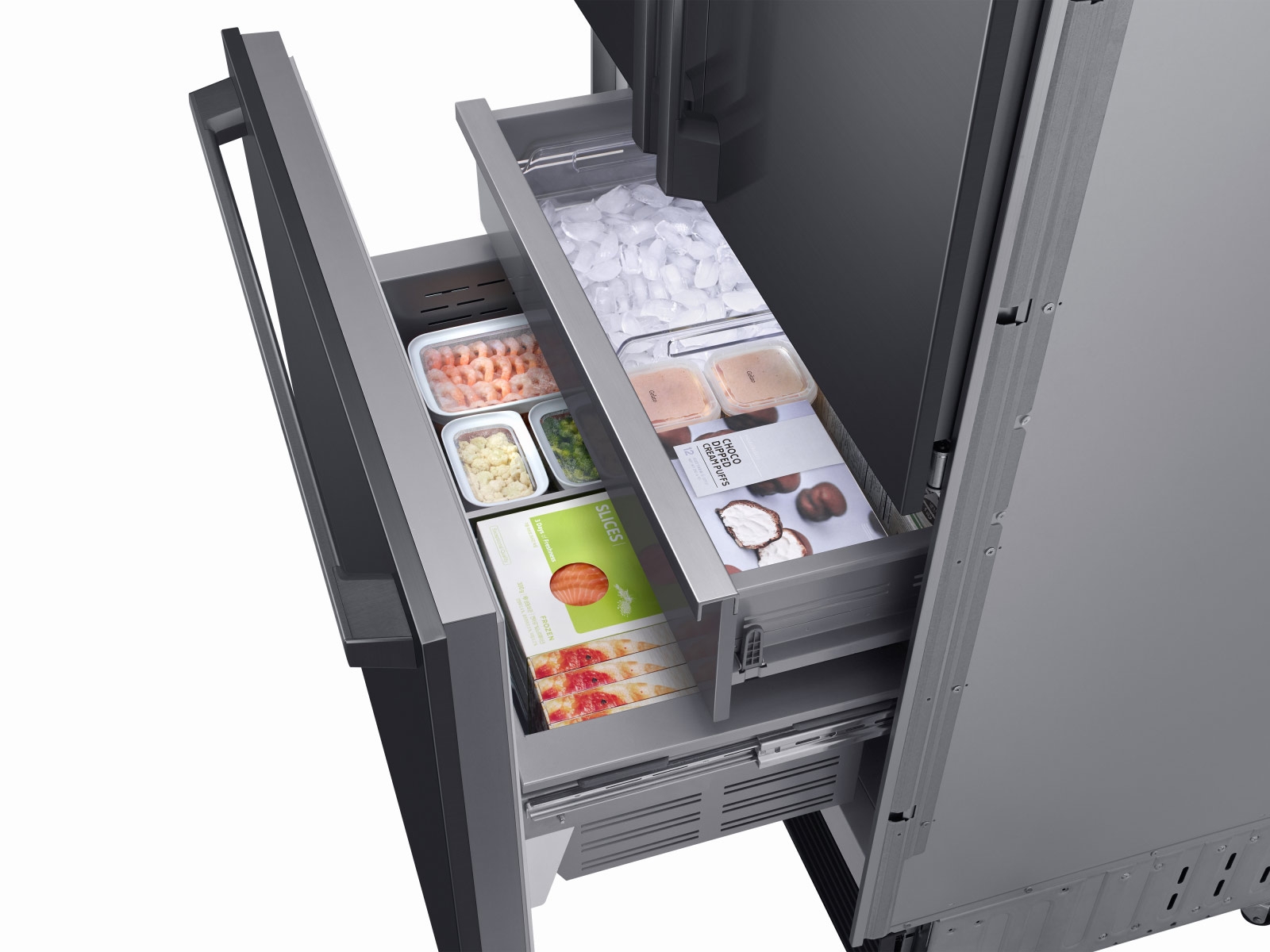 21 cu ft. 3Door French Door 36 inch BuiltIn Chef Collection Fridge