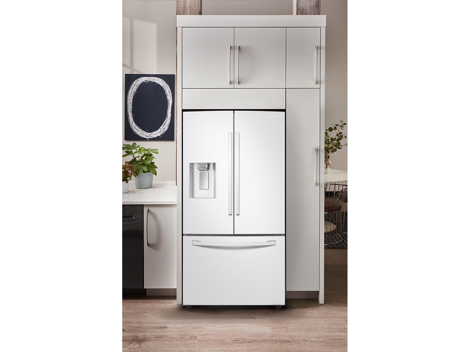 Thumbnail image of 23 cu. ft. 3-Door French Door, Counter Depth Refrigerator with CoolSelect Pantry&trade; in White