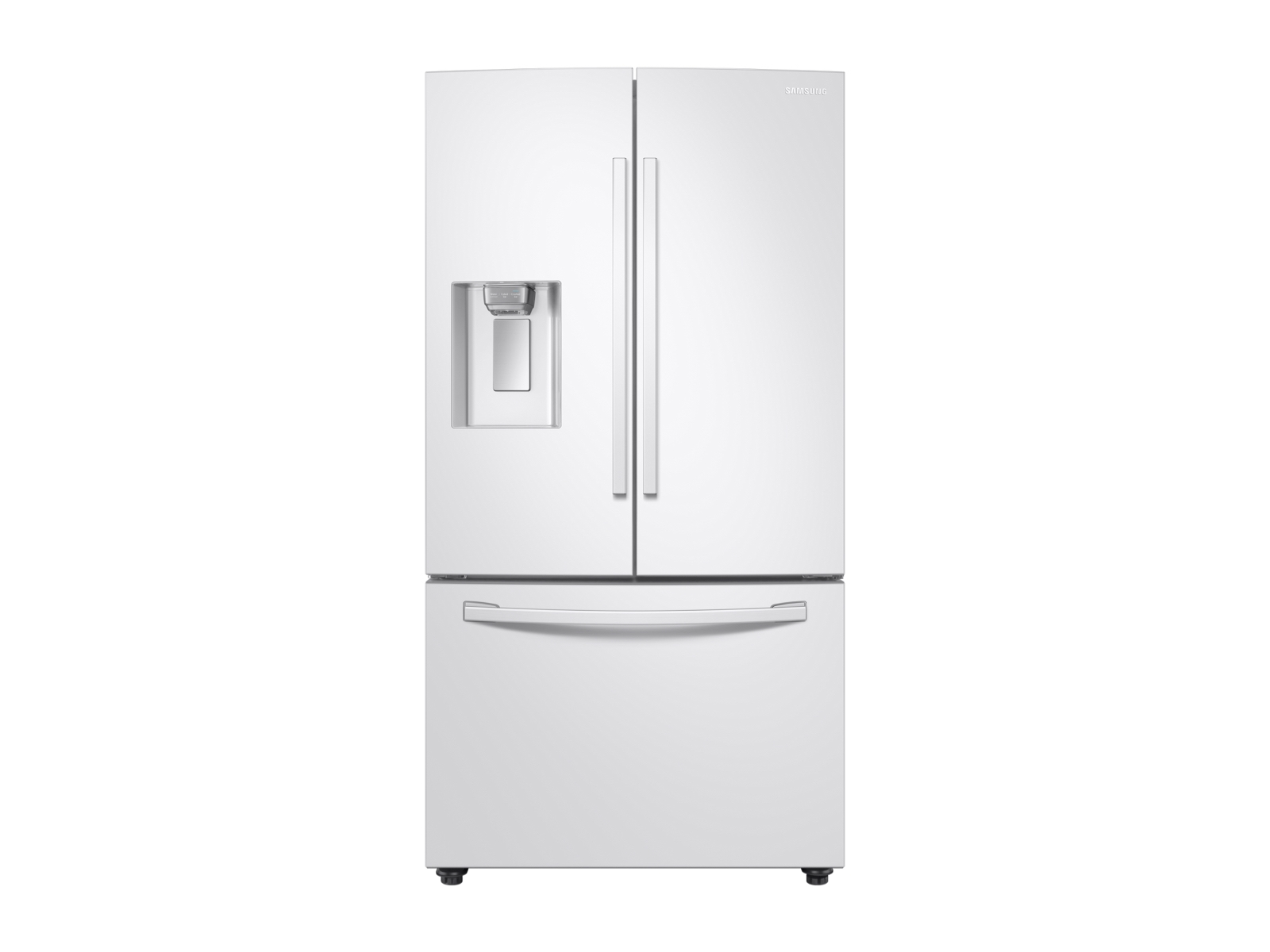 Samsung 23 cu. ft. 3-Door French Door, Counter Depth Refrigerator with CoolSelect Pantry™ in White(RF23R6201WW/AA)