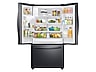 Thumbnail image of 27 cu. ft. Large Capacity 3-Door French Door Refrigerator with External Water &amp; Ice Dispenser in Black Stainless Steel