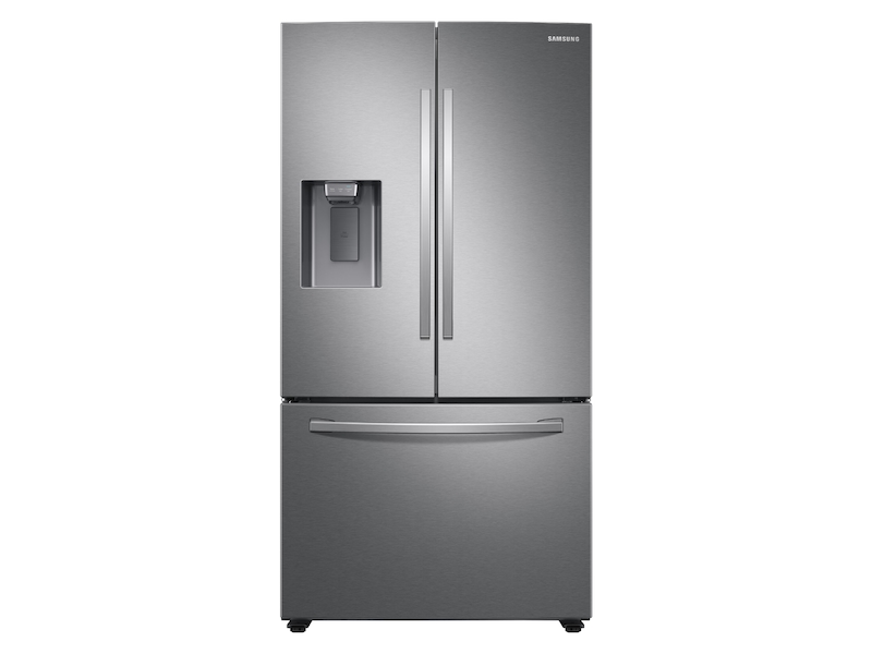 27 cu. ft. Large Capacity 3-Door French Door Refrigerator with External Water &amp; Ice Dispenser in Stainless Steel