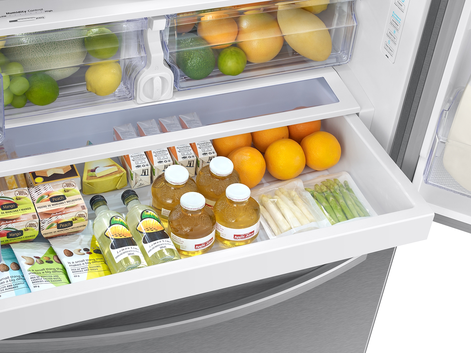 Freezer Ice Bin Utility Container Refrigerator Storage Clear Brown