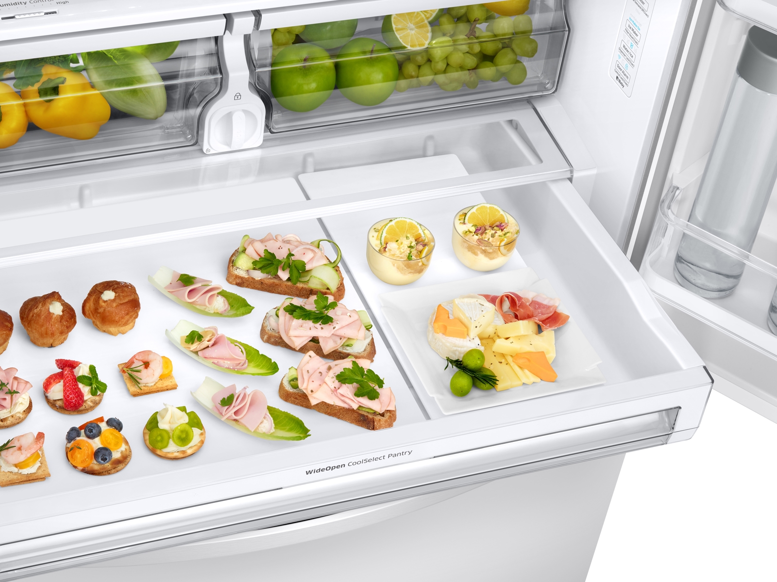 Thumbnail image of 28 cu. ft. 3-Door French Door, Full Depth Refrigerator with CoolSelect Pantry&trade; in White