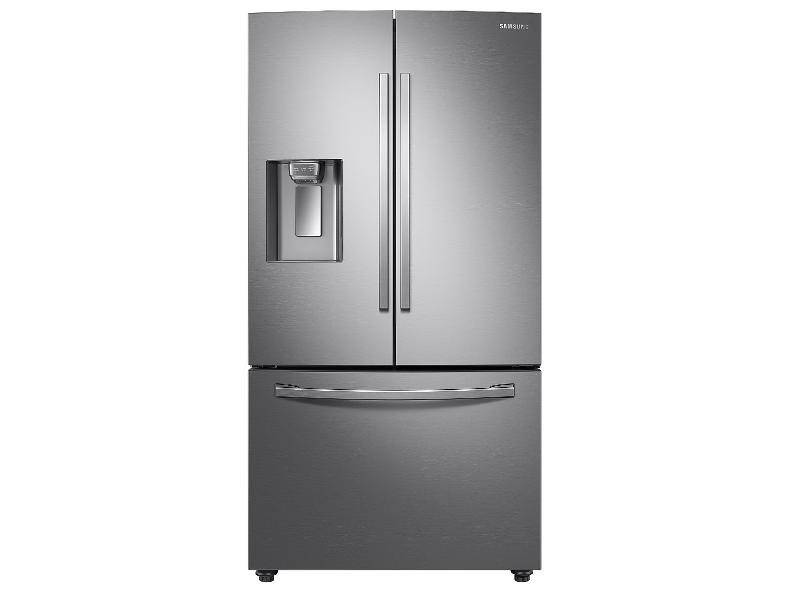 Samsung 28 cu. ft. 3-Door French Door Refrigerator with AutoFill Water Pitcher in Silver(RF28R6221SR/AA)