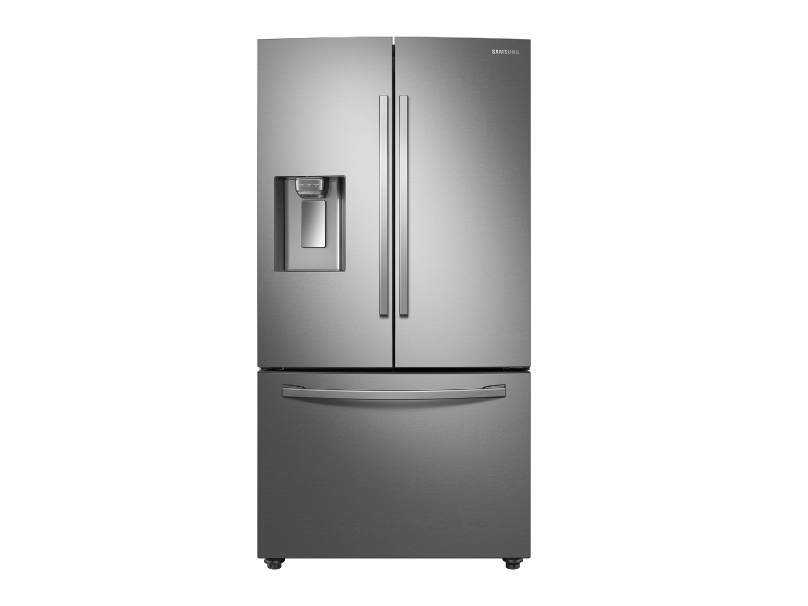 Samsung 28 cu. ft. 3-Door French Door, Full Depth Refrigerator with Dual Ice Maker in Silver(RF28R6241SR/AA)