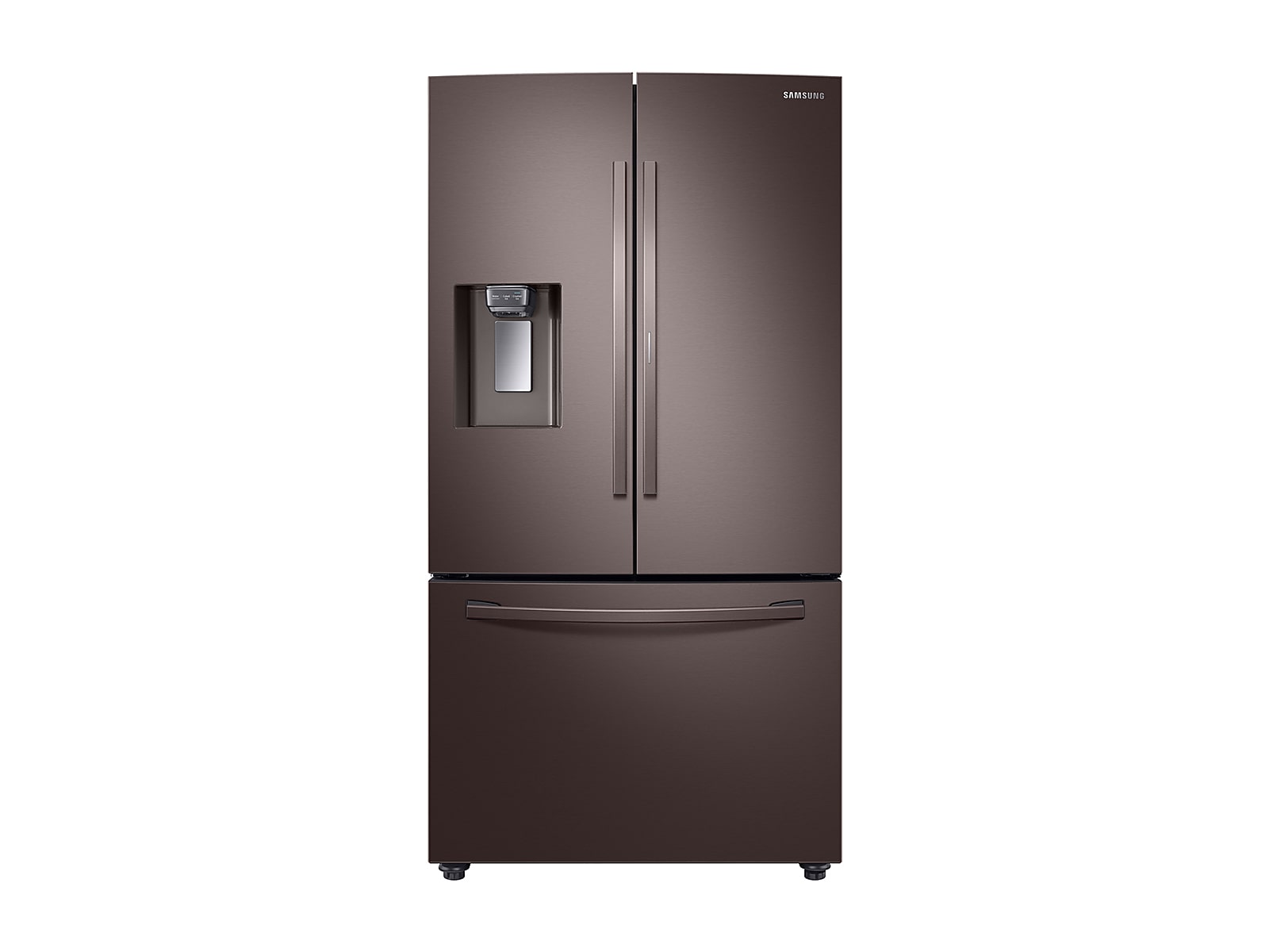 Samsung 28 cu. ft. 3-Door French Door Food Showcase Refrigerator in Tuscan Stainless Steel(RF28R6301DT/AA) photo