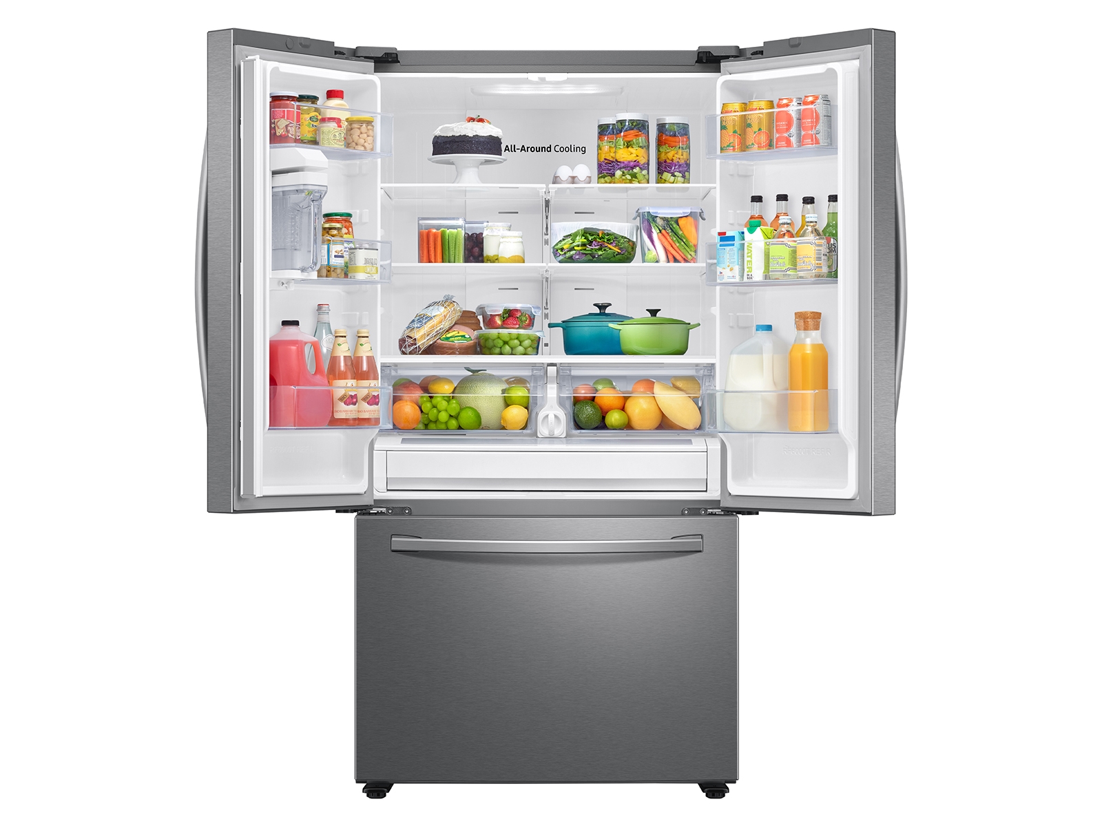 Thumbnail image of 28 cu. ft. Large Capacity 3-Door French Door Refrigerator with AutoFill Water Pitcher in Stainless Steel