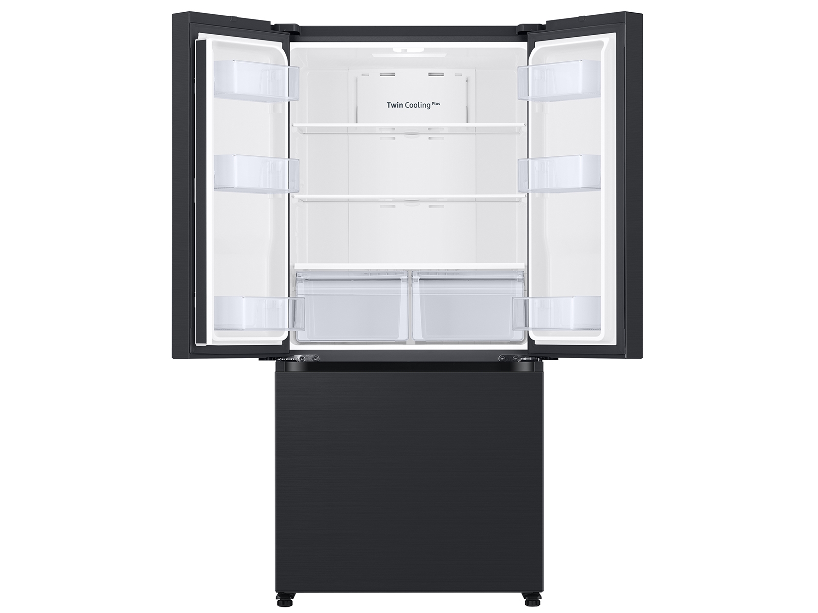 Thumbnail image of 18 cu. ft. Counter Depth 3-Door French Door Refrigerator in Matte Black Steel