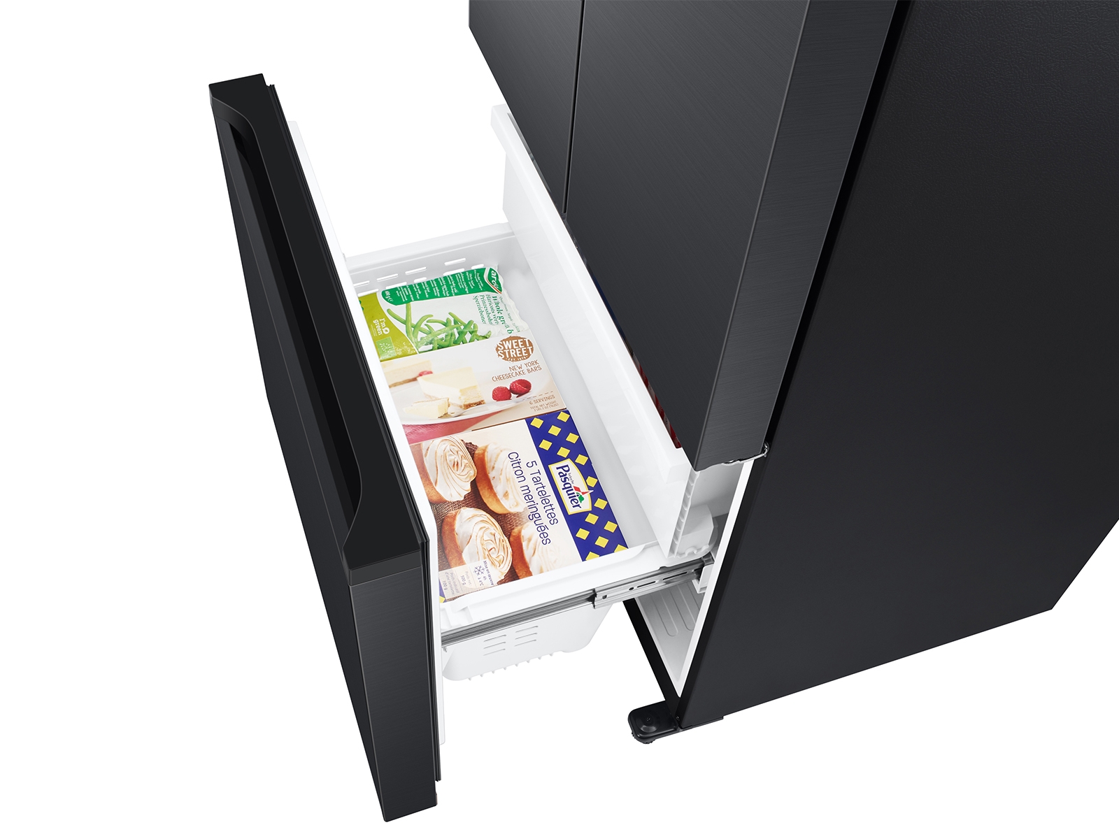 Thumbnail image of 18 cu. ft. Counter Depth 3-Door French Door Refrigerator in Matte Black Steel