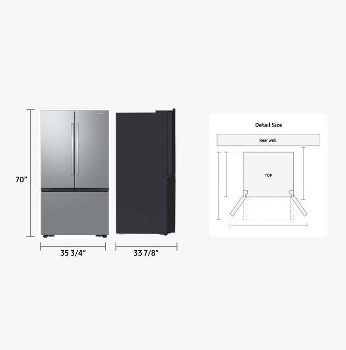 Samsung RF32CG5100MT 36 Inch Smart 3-Door French Door Refrigerator