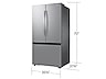 Thumbnail image of 27 cu. ft. Mega Capacity Counter Depth 3-Door French Door Refrigerator with Dual Auto Ice Maker in Stainless Steel
