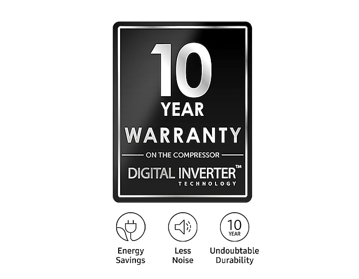 Digital Inverter Compressor with 10-year warranty