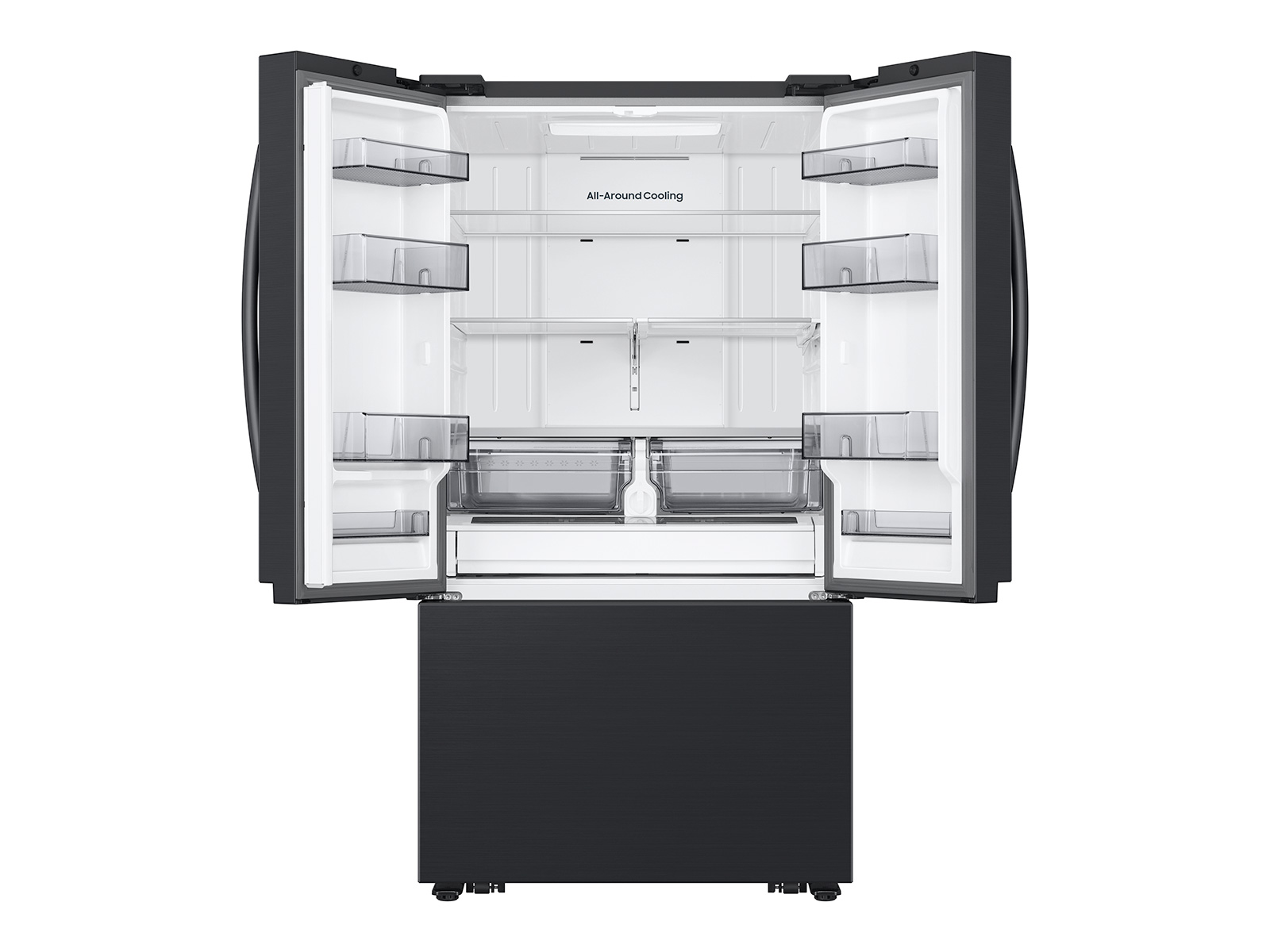 Thumbnail image of 32 cu. ft. Mega Capacity 3-Door French Door Refrigerator with Dual Auto Ice Maker in Matte Black Steel