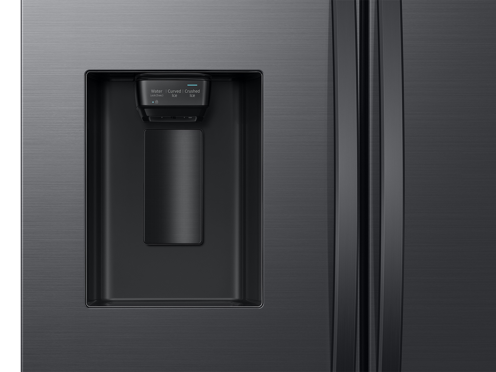 Thumbnail image of 31 cu. ft. Mega Capacity 3-Door French Door Refrigerator with Four Types of Ice in Matte Black Steel