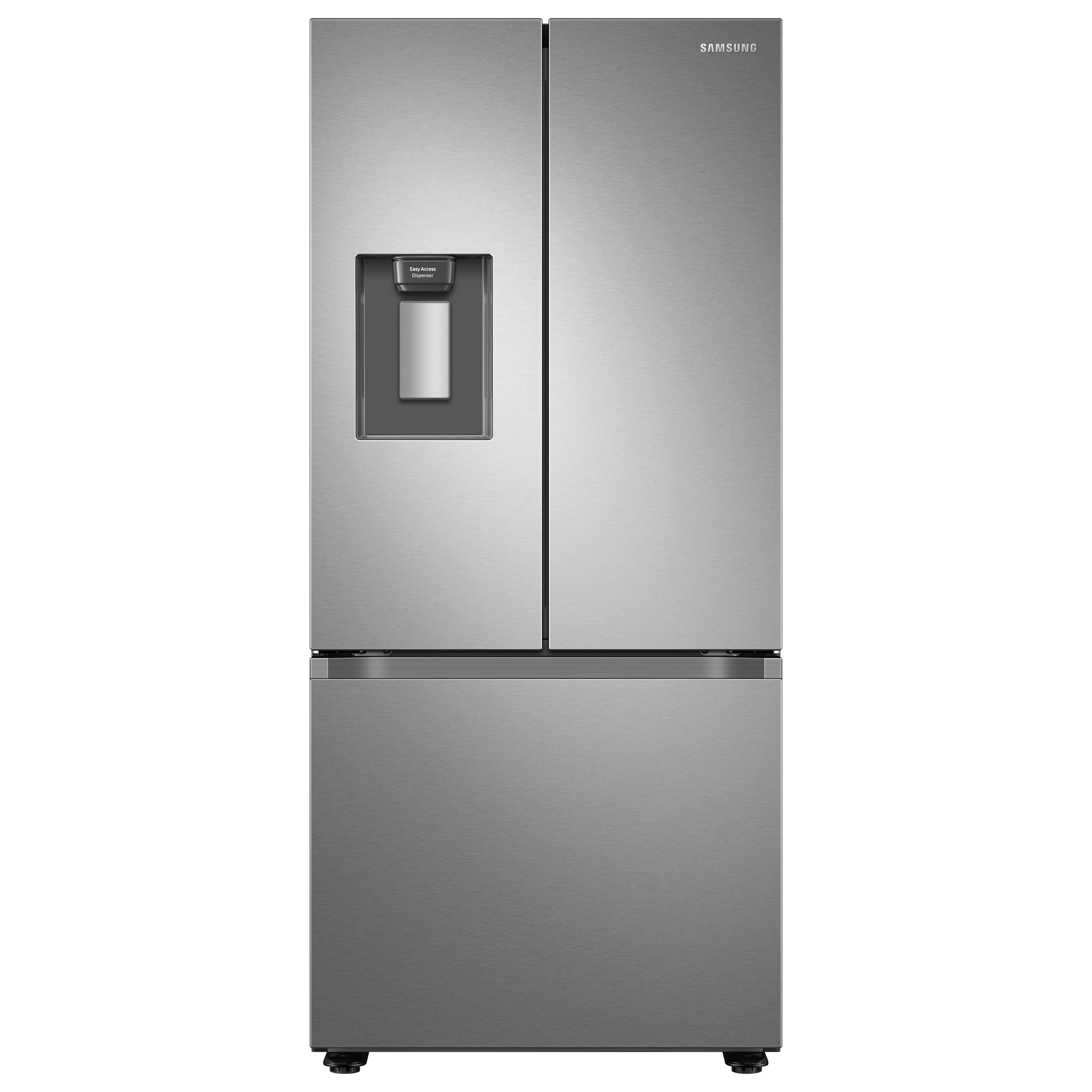 Samsung 22 cu. ft. Smart 3-Door French Door Refrigerator with External Water Dispenser in Silver(RF22A4221SR/AA)