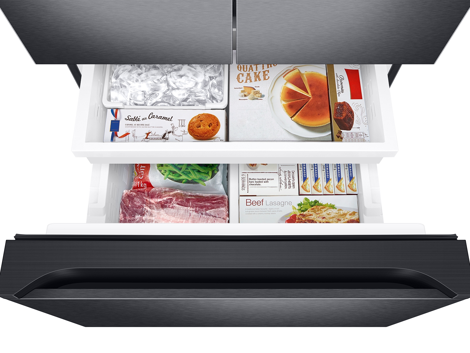 Samsung 30-inch, 22 cu.ft. Smart 3-Door French Door Refrigerator RF22A