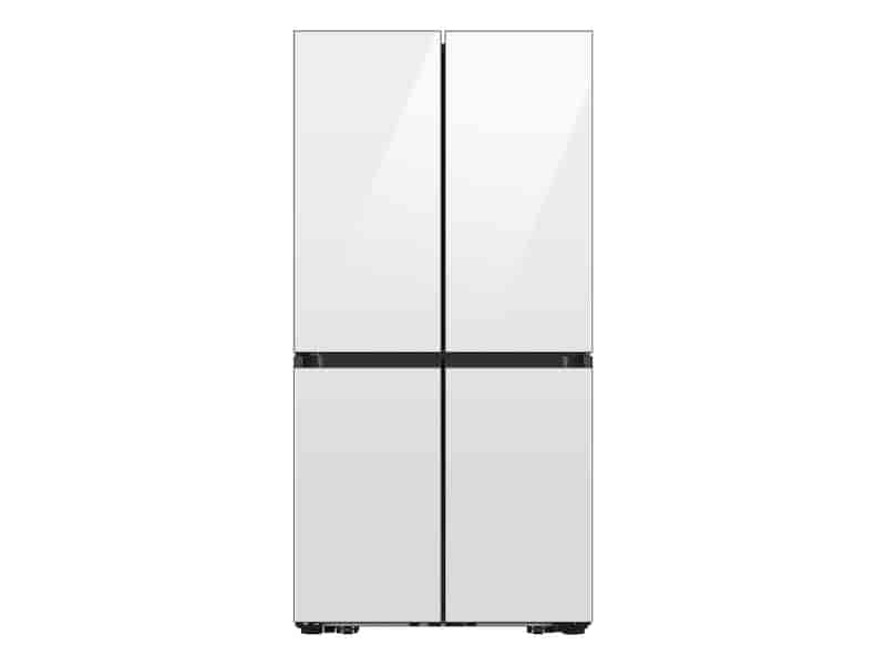 Bespoke 4-Door Flex™ Refrigerator (29 cu. ft.) with Beverage Center™ in White Glass – (with Customizable Door Panel Colors)