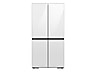 Thumbnail image of Bespoke 4-Door Flex™ Refrigerator (29 cu. ft.) with Beverage Center™ in White Glass – (with Customizable Door Panel Colors)