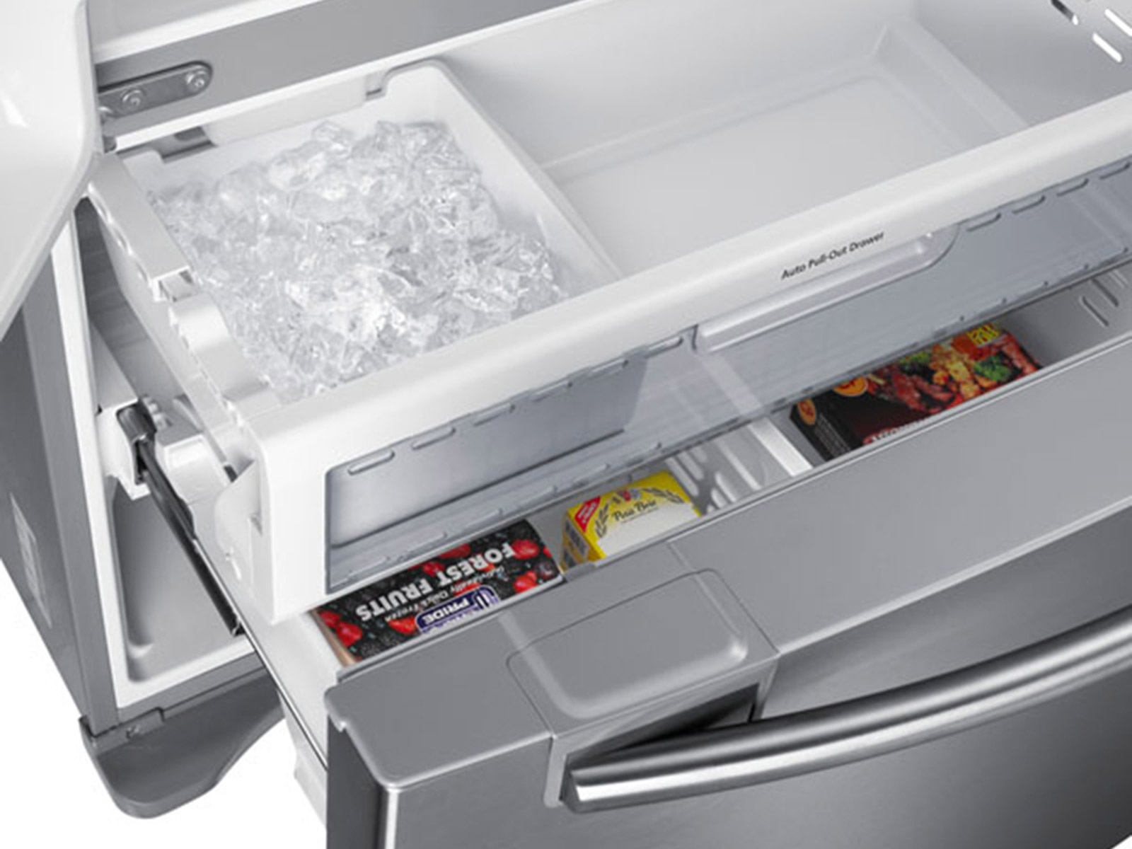 Model: RF18HFENBSR | Samsung 18 cu. ft. Counter Depth French Door Refrigerator 