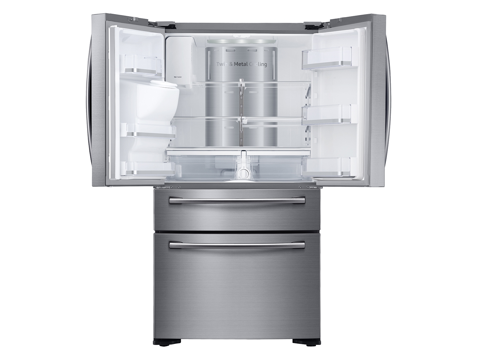 Thumbnail image of 22 cu. ft. Family Hub&trade; Counter Depth 4-Door French Door Refrigerator in Stainless Steel