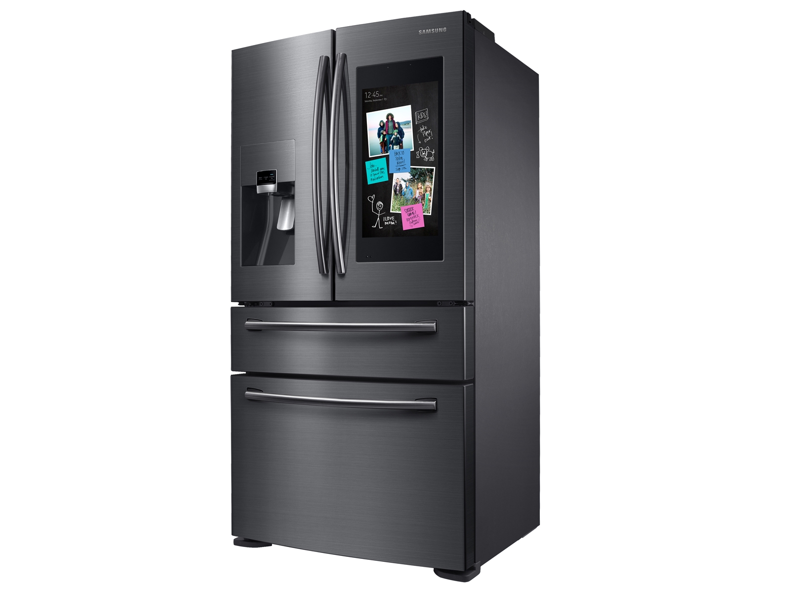 Thumbnail image of 22 cu. ft. Family Hub&trade; Counter Depth 4-Door Flex&trade; Refrigerator in Black Stainless Steel