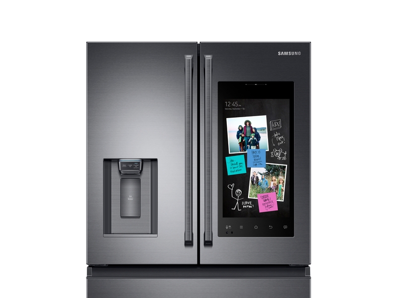 22 cu. ft. Family Hub™ Counter Depth 4-Door French Door Refrigerator in Black Stainless Steel