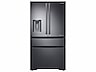 23 cu. ft. Counter Depth 4-Door French Door Freestanding Chef Collection Refrigerator in Matte Black Stainless Steel