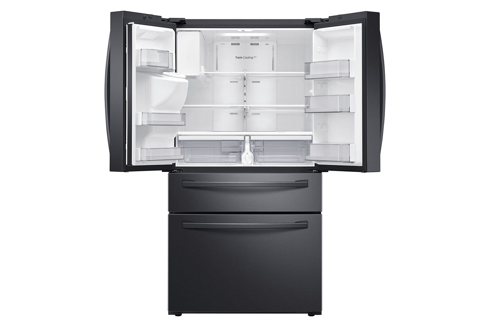 Thumbnail image of 23 cu. ft. Counter Depth 4-Door French Door Refrigerator with FlexZone™ Drawer in Black Stainless Steel
