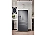 Thumbnail image of 23 cu. ft. Counter Depth 4-Door French Door Refrigerator with FlexZone&trade; Drawer in Black Stainless Steel