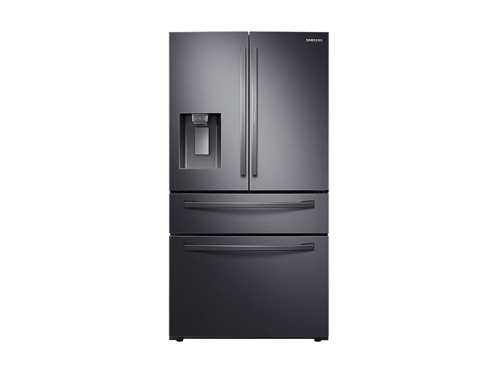 Samsung 28 cu. ft. Food Showcase 4-Door French Door Refrigerator in Black Stainless Steel(RF28R7351SG/AA)
