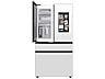 Thumbnail image of Bespoke Counter Depth 4-Door French Door Refrigerator (23 cu. ft.) with Family Hub™ in White Glass
