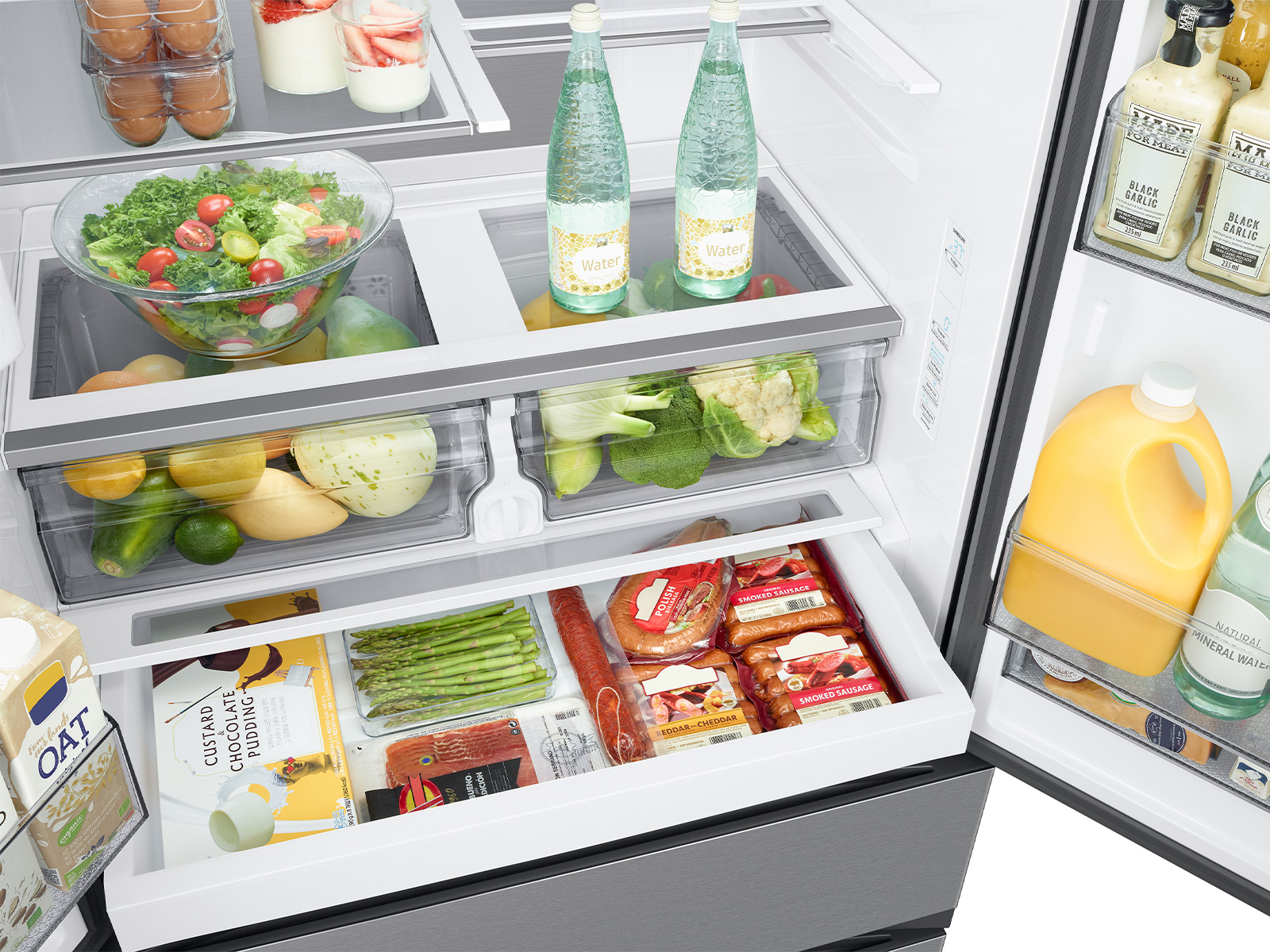 Thumbnail image of 25 cu. ft. Mega Capacity Counter Depth 4-Door French Door Refrigerator with Four Types of Ice in Stainless Steel