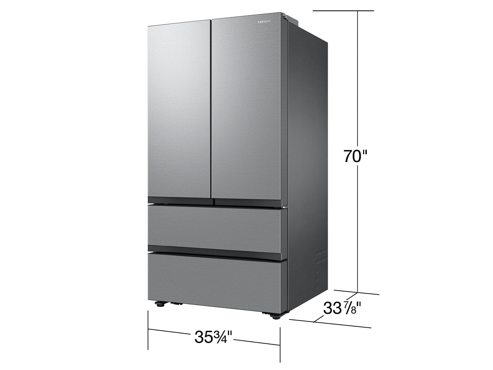 Thumbnail image of 31 cu. ft. Mega Capacity 4-Door French Door Refrigerator with Dual Auto Ice Maker in Stainless Steel