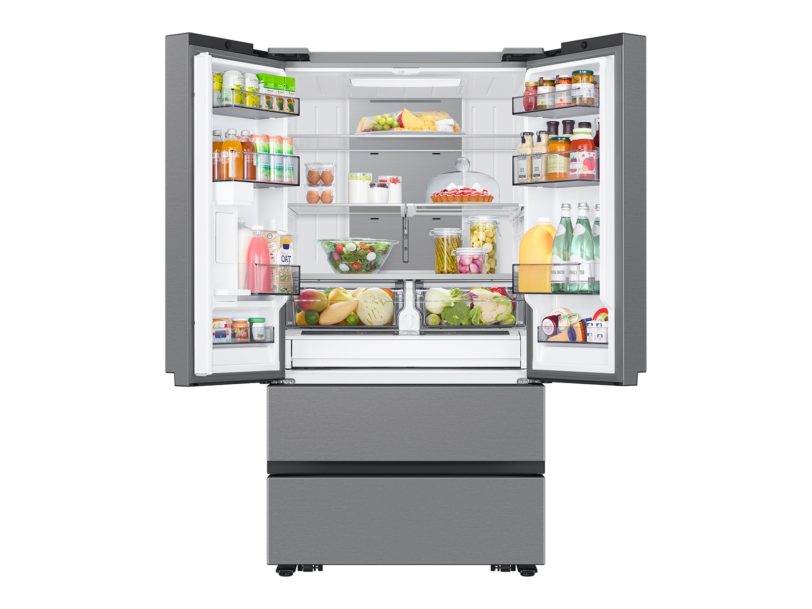 Thumbnail image of 31 cu. ft. Mega Capacity 4-Door French Door Refrigerator with Dual Auto Ice Maker in Stainless Steel