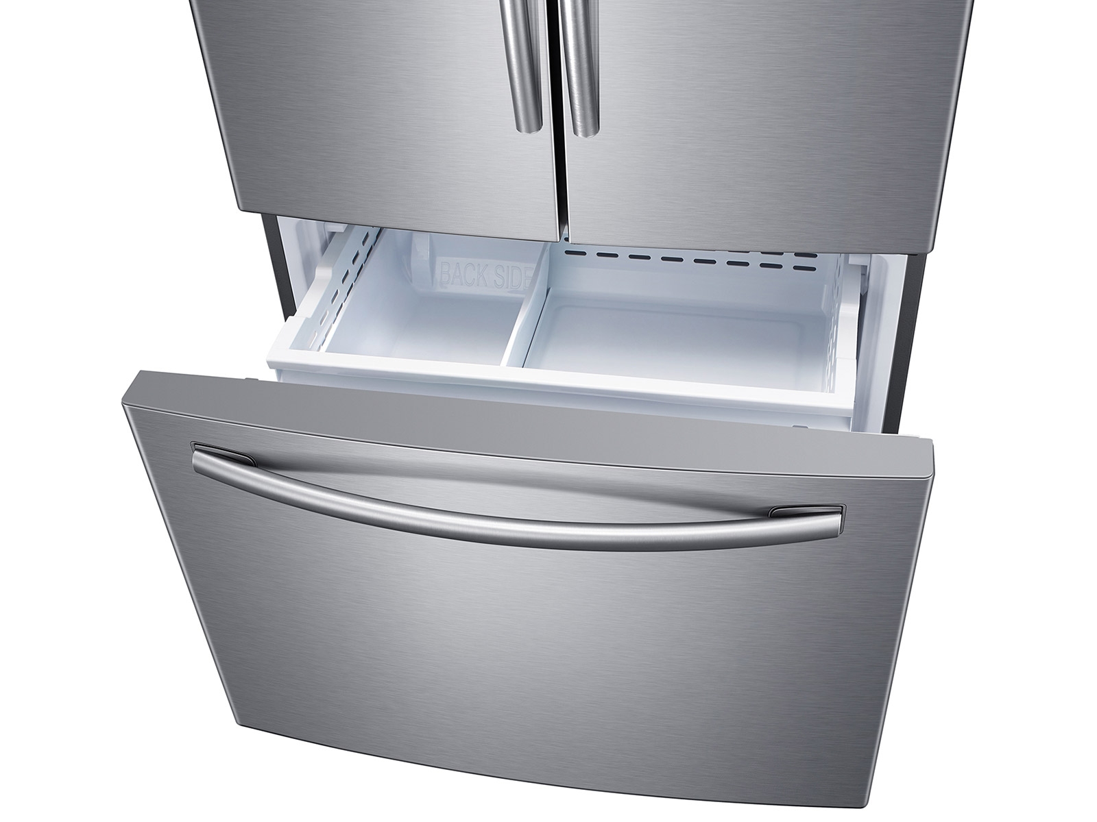 https://image-us.samsung.com/SamsungUS/home/home-appliances/refrigerators/all/pdp/rf260beaes/05_Refrigerator_French-Door_RF260BEAESR_R_Perspective_Bottom-Freezer-Door_Drawer_Open-Empty_Silver.jpg?$product-details-jpg$
