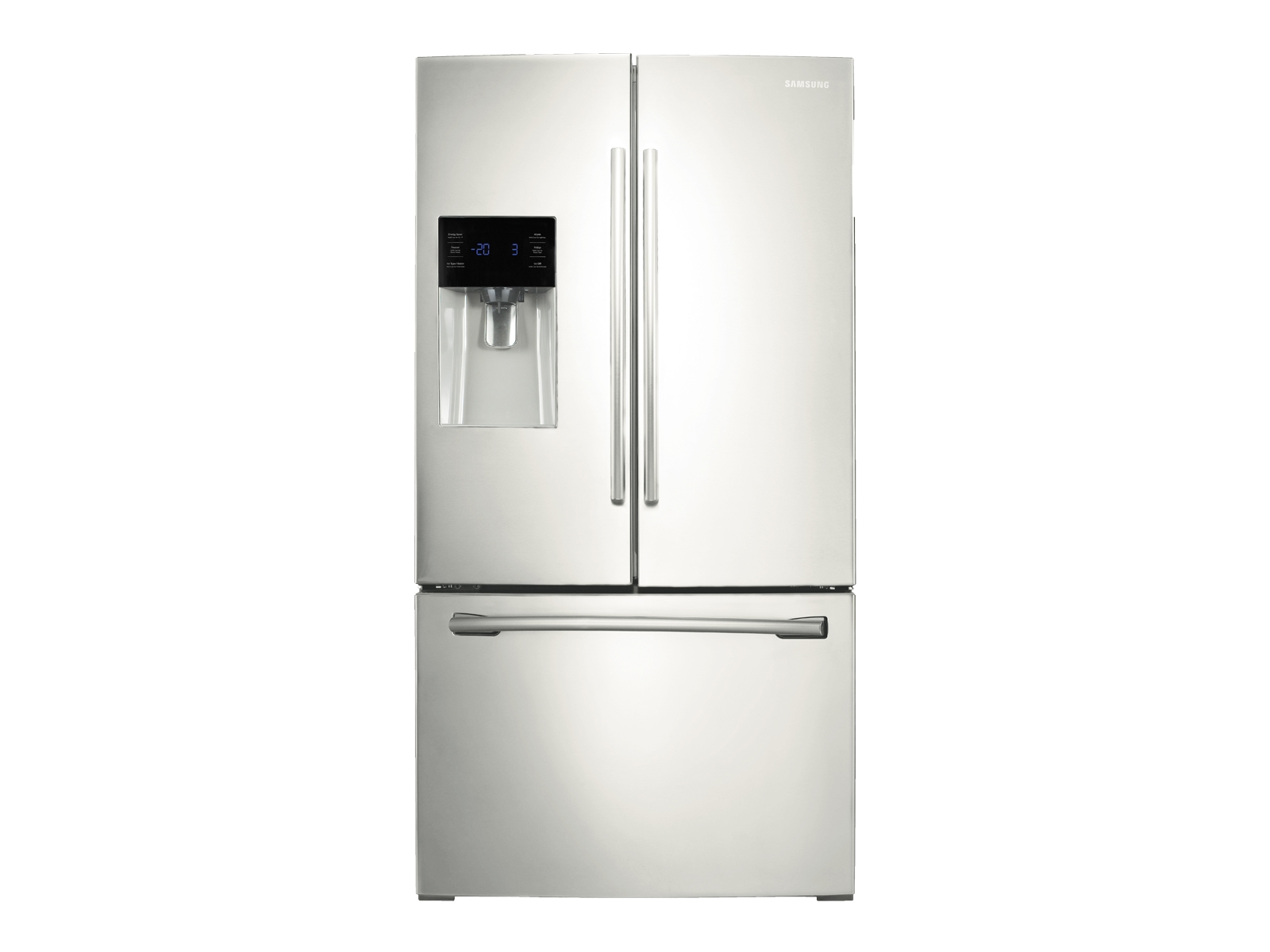 25 Cu Ft French Door With External Water Ice Dispenser Dual Ice Maker Refrigerators Rf263teaeww Aa Samsung Us