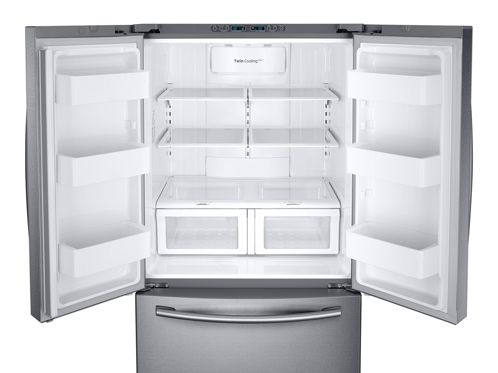 26 cu. ft. French Door Refrigerator with Twin Cooling Plus™ in Stainless  Steel Refrigerator - RF26HFENDSR/AA | Samsung US