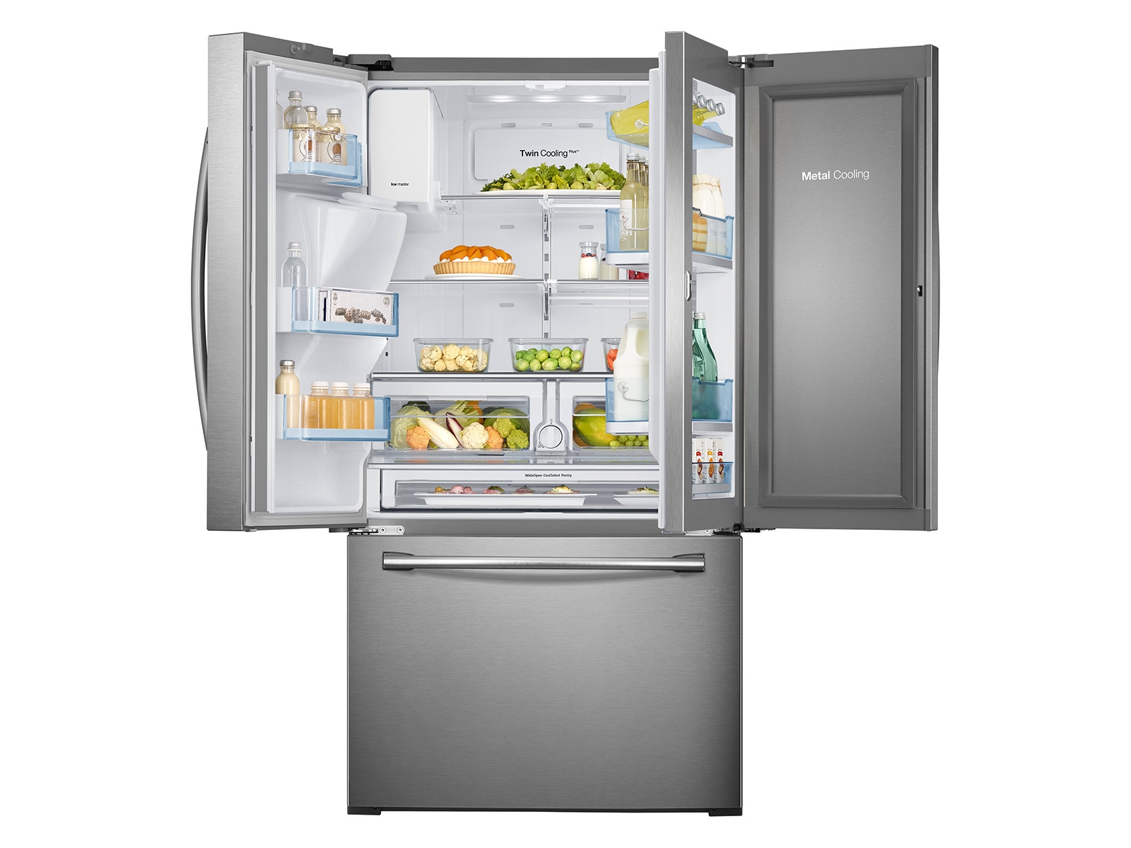 28 cu. ft. 3-Door French Door Food ShowCase Refrigerator with Dual Ice  Maker Refrigerators - RF28HDEDTSR/AA