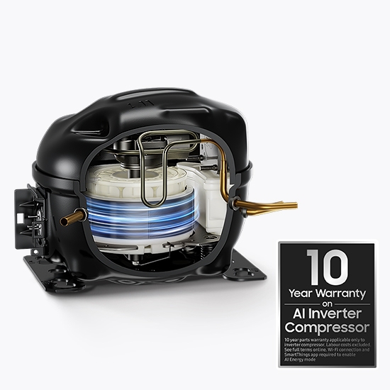 AI inverter compressor with 10-year warranty